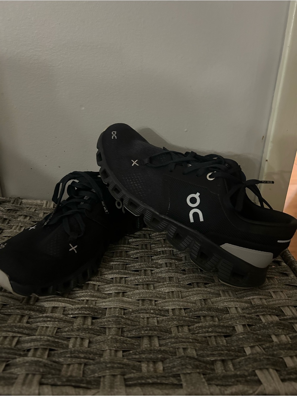 On Running Women's Black Athletic Sneakers with White Accents - Picture 3 of 4
